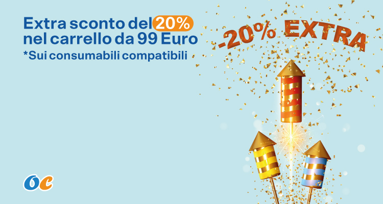 capodanno: 20% di sconto su tutti i consumabili compatibili - ultime ore