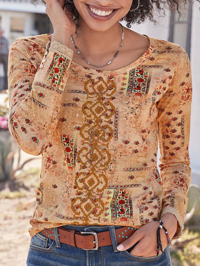 Women Long Sleeve Cotton Swee...