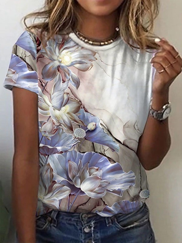Sleeve Crew Neck Casual Shirt...