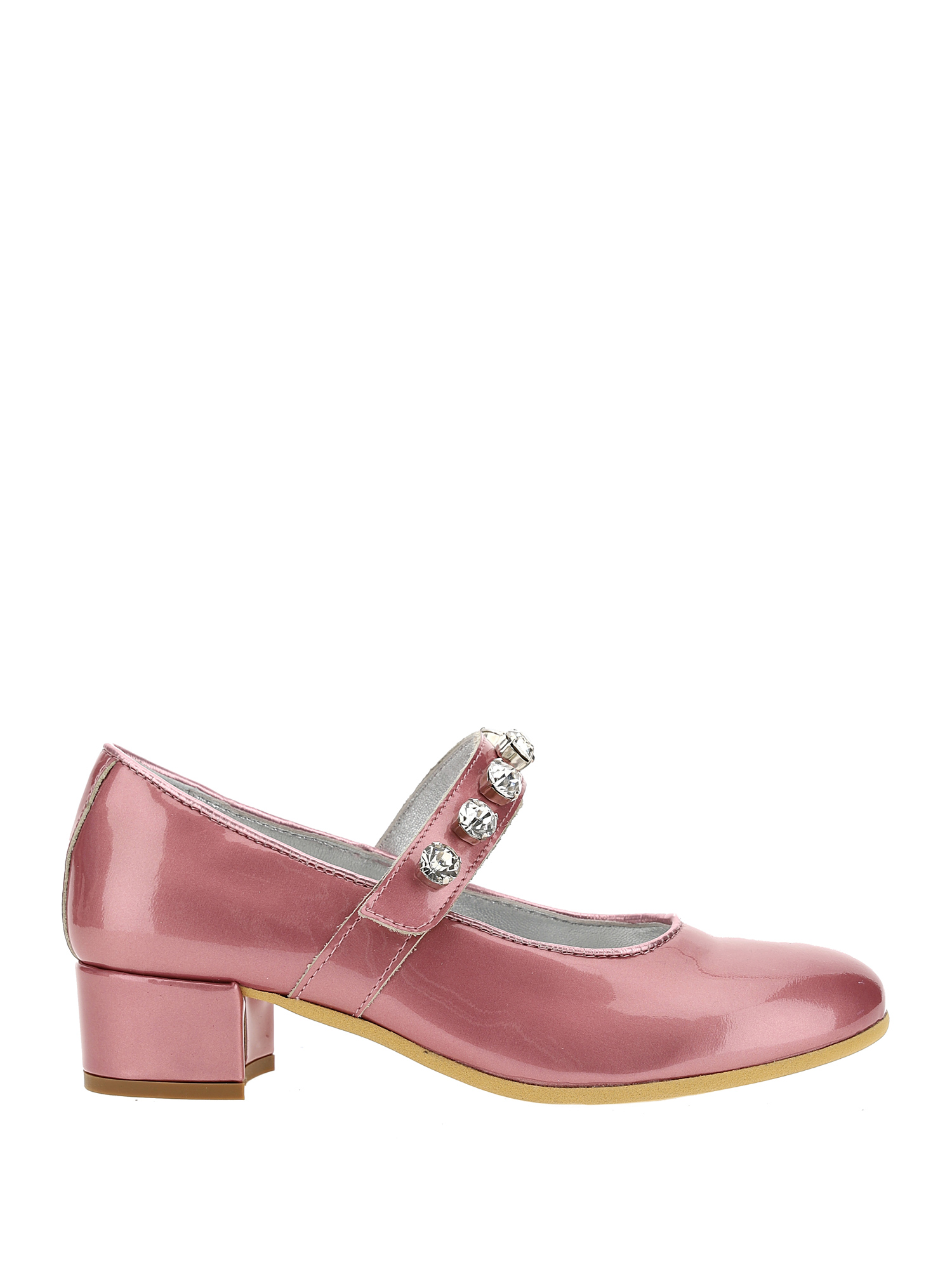 Pearly patent leather ballet flats