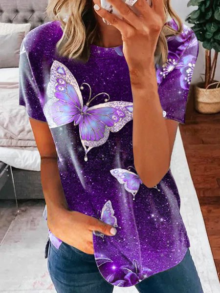  Butterfly Casual Shirts & To...