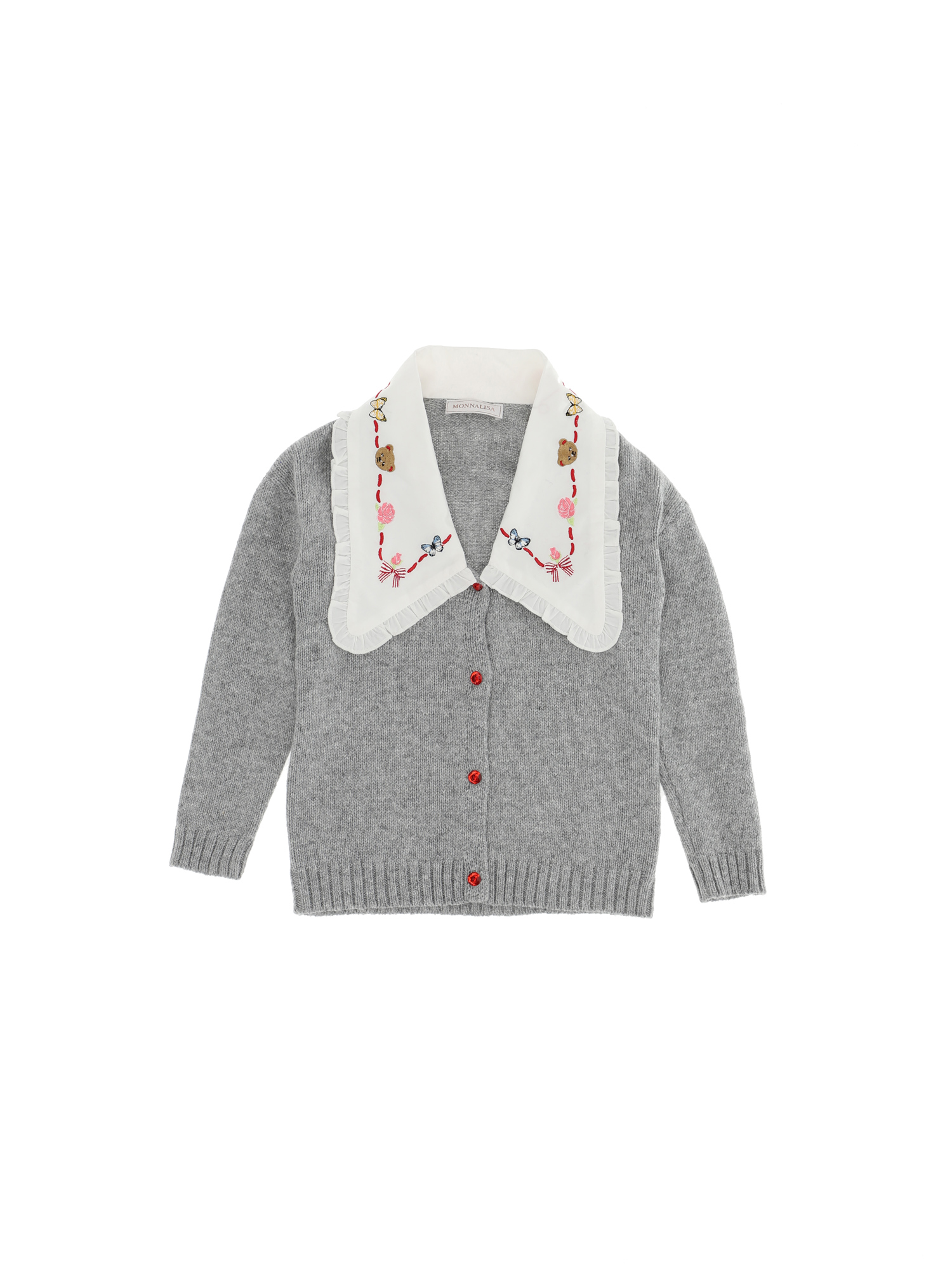 Knitted maxi cardigan with collar