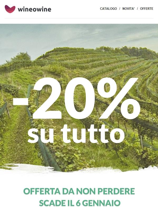 -20% su tutto! Vini e bollicine ⏰ Scade il 6 gennaio