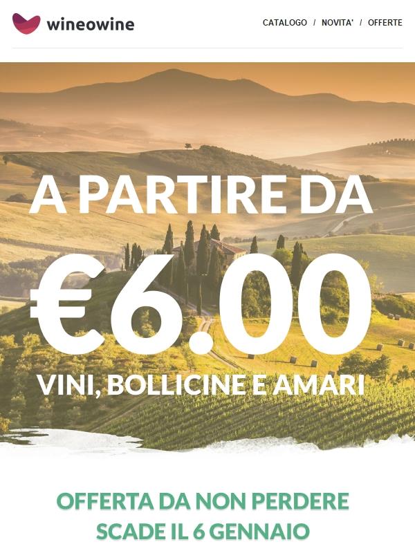 Da € 6.00 📢Tutto in offerta fino al 6 gennaio