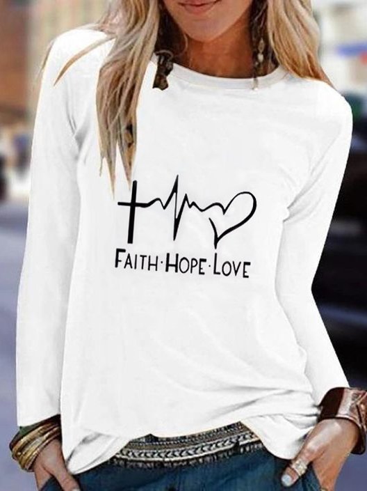 Fit V Neck Letter Shirts & To...