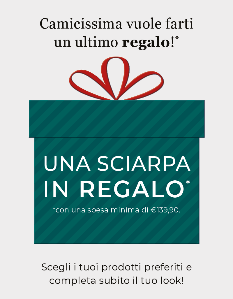 Una sciarpa in regalo con una spesa minima di 139,90€