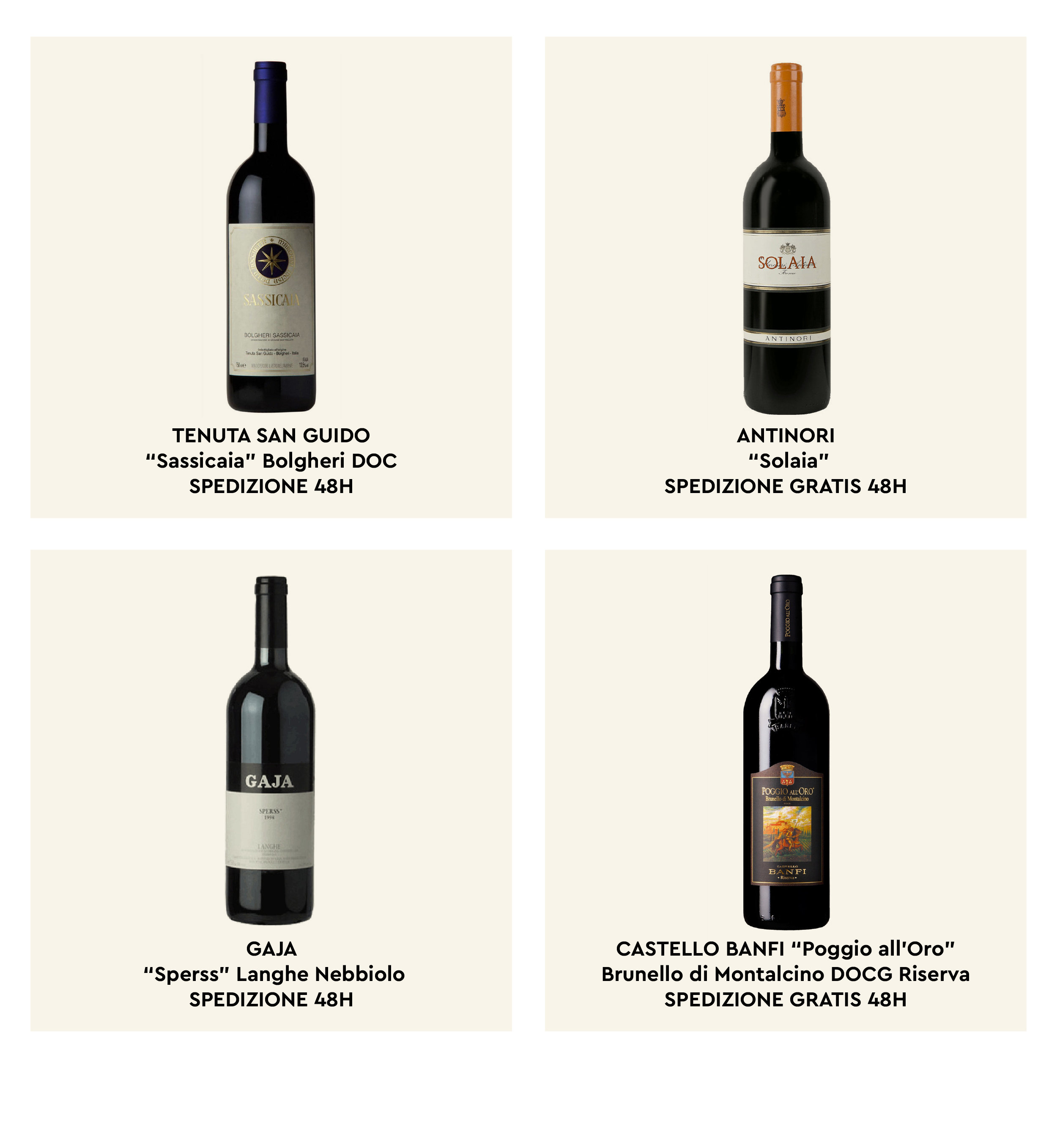 Grandi Bottiglie vini pregiati