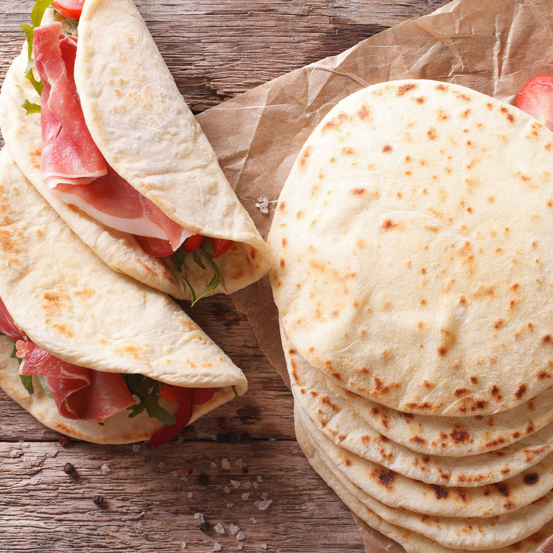 Regini piadine e cresce