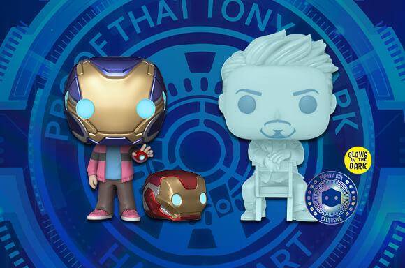 PIAB EXC MARVEL MORGAN & HOLOGRAM TONY STARK 2-PACK