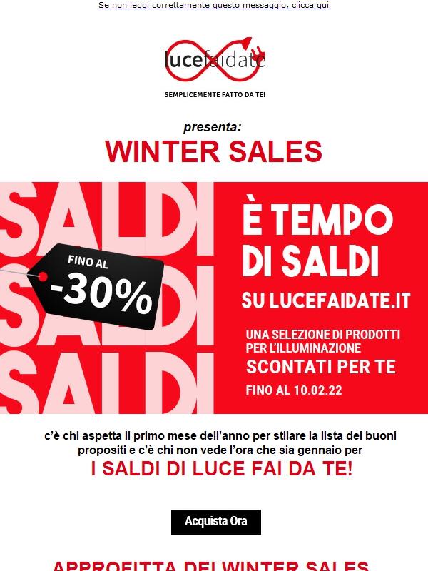 WINTER SALES LUCE FAI DA TE fino al -30%