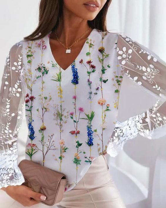 Cotton Blends Floral Shirts &...