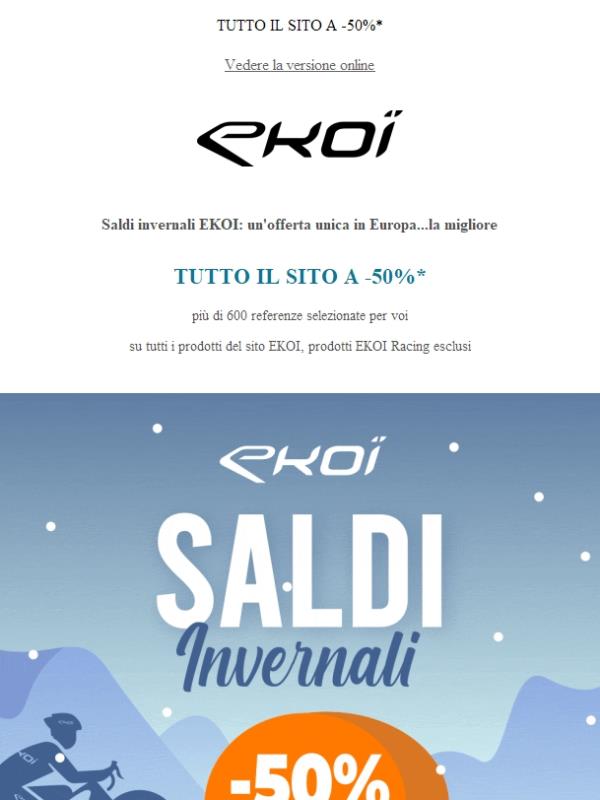 Saldi invernali EKOI: un'offerta unica in Europa...la migliore