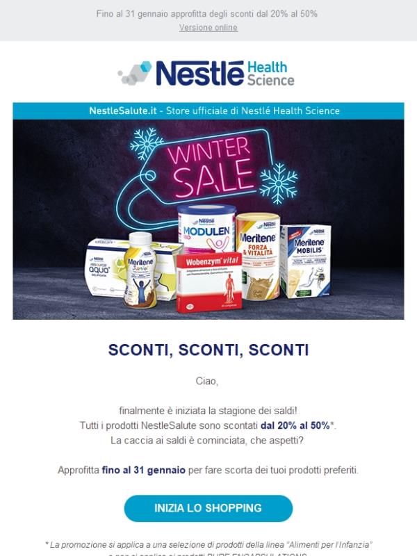 È tempo di saldi! Per te, sconti fino al 50%