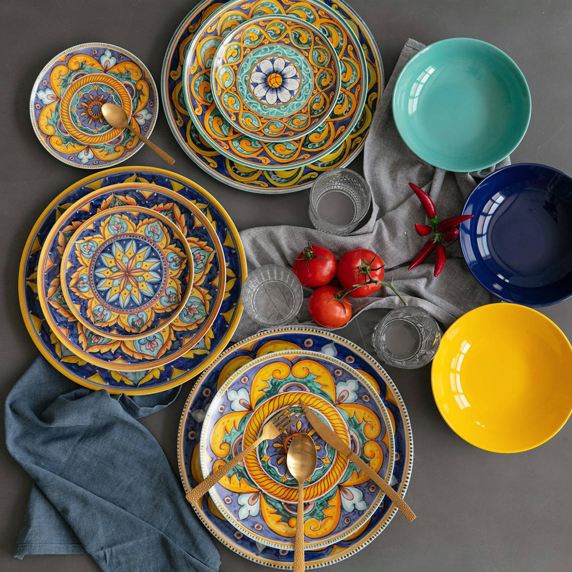 Villa d'Este mise en place servizi da tavola