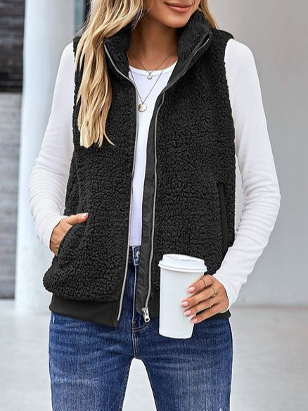 Plain Imitation Cashmere Oute...