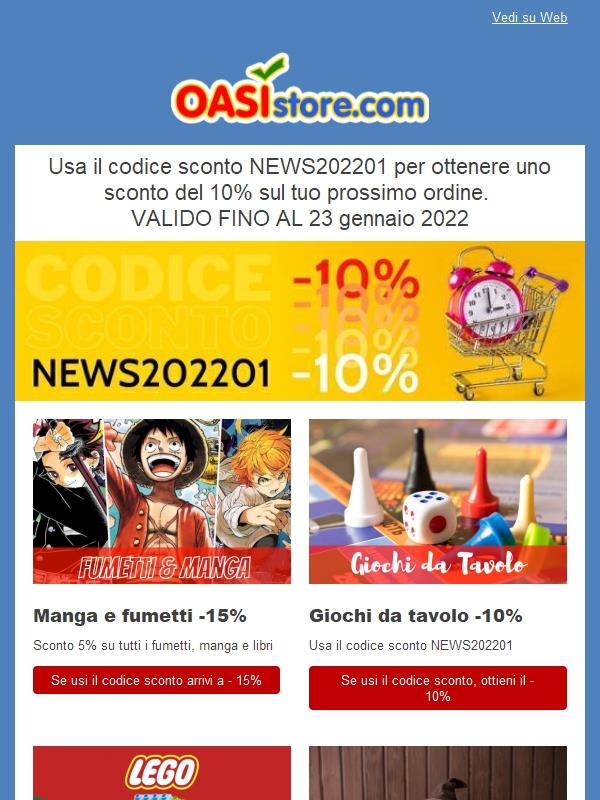 ULTIMI GIORNI: Sconto 10% su tutto