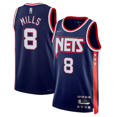 Maglia Brooklyn Nets Nike City Edition Swingman - Navy - Patty Mills - Uomo