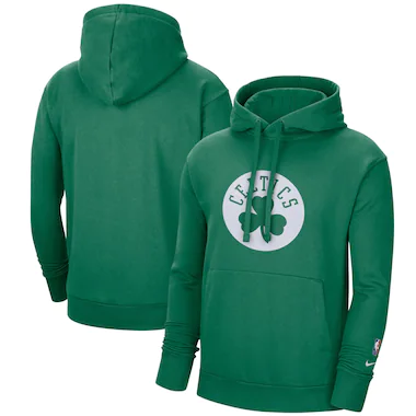 Boston Celtics Felpa con cappuccio in pile con logo Nike Essential - Uomo