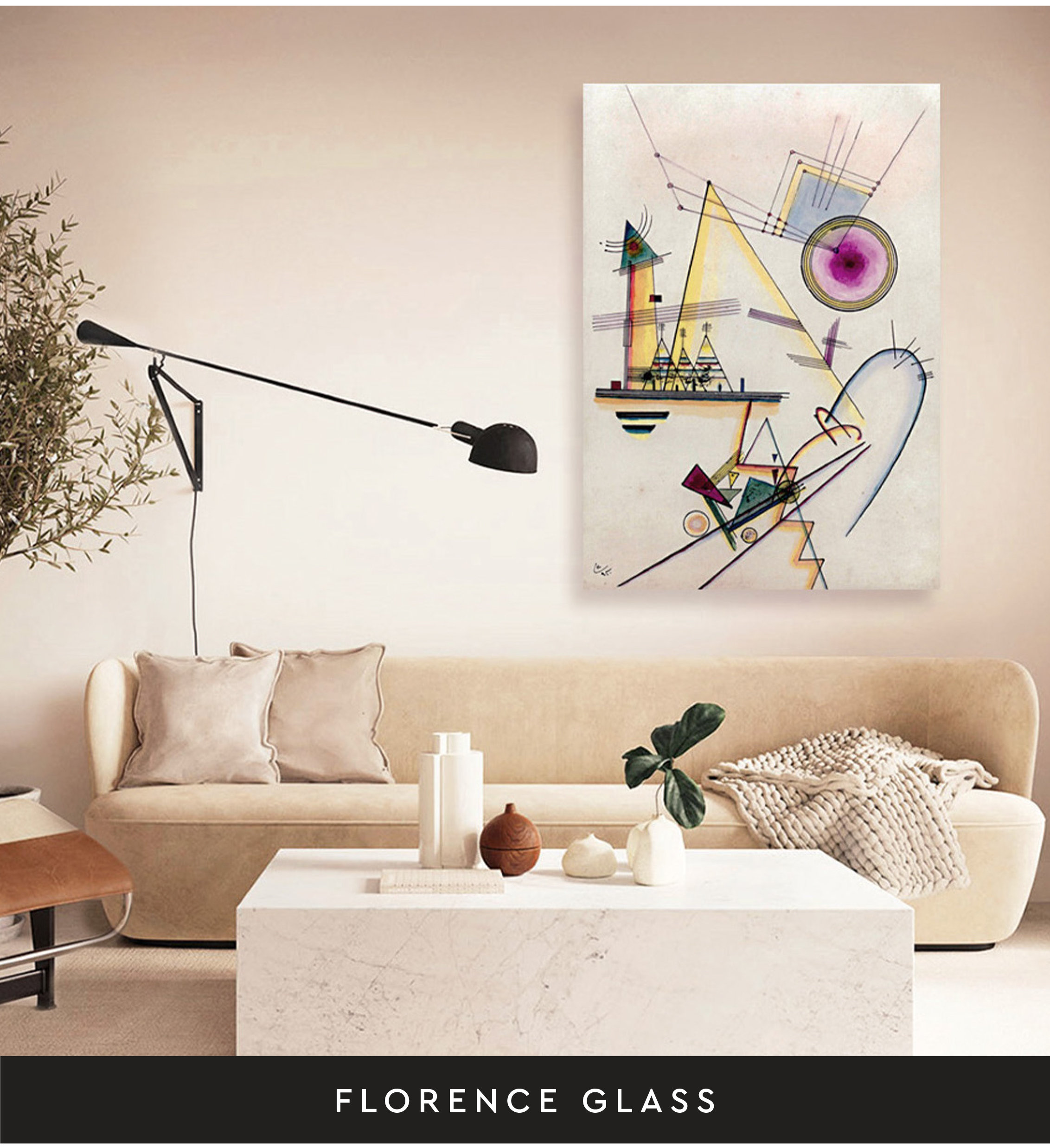 Florence Glass riproduzione di opere d'arte in foglia d'oro su vetro