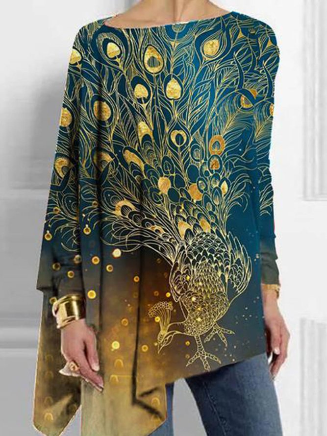loose elastic top T-shirt Plu...