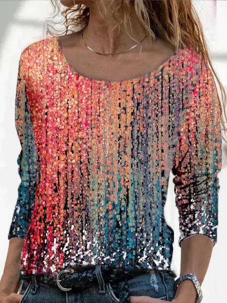 Casual Scoop Neckline Shirts ...