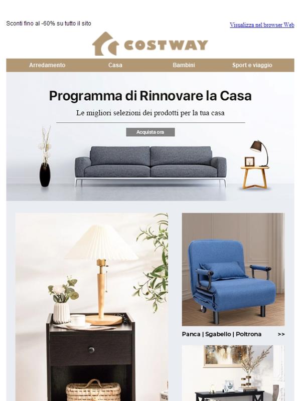 ⏰Seleziona i nuovi mobili per il nuovo anno su Costway!✂️