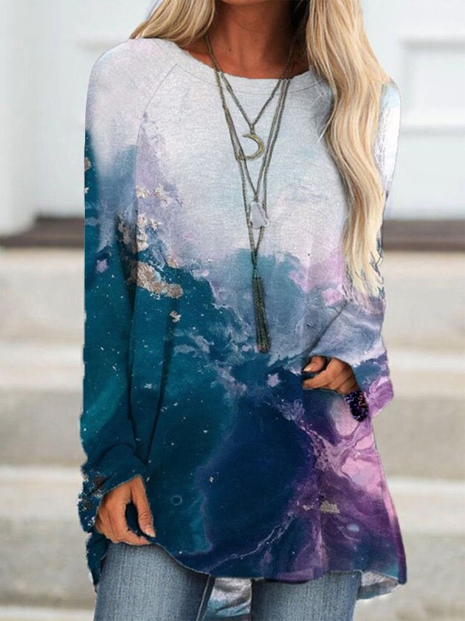 Ombre/Tie-Dye Casual Shirts &...