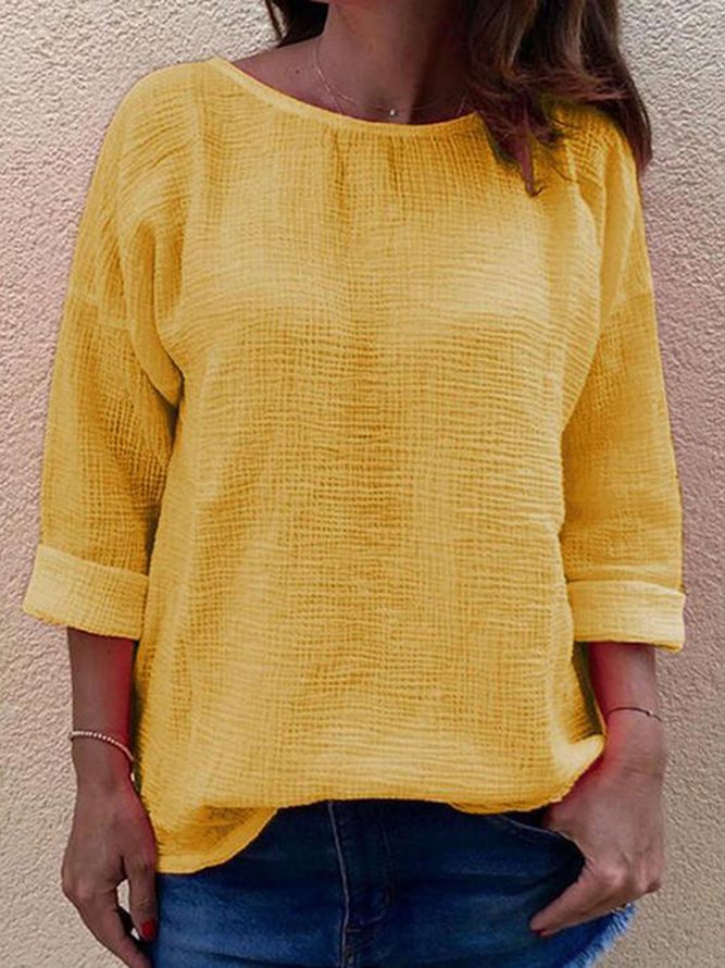 Round Neck Long Sleeve Shirts...