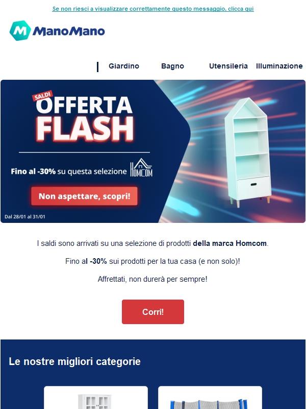 Saldi: OFFERTA FLASH sui prodotti Homcom