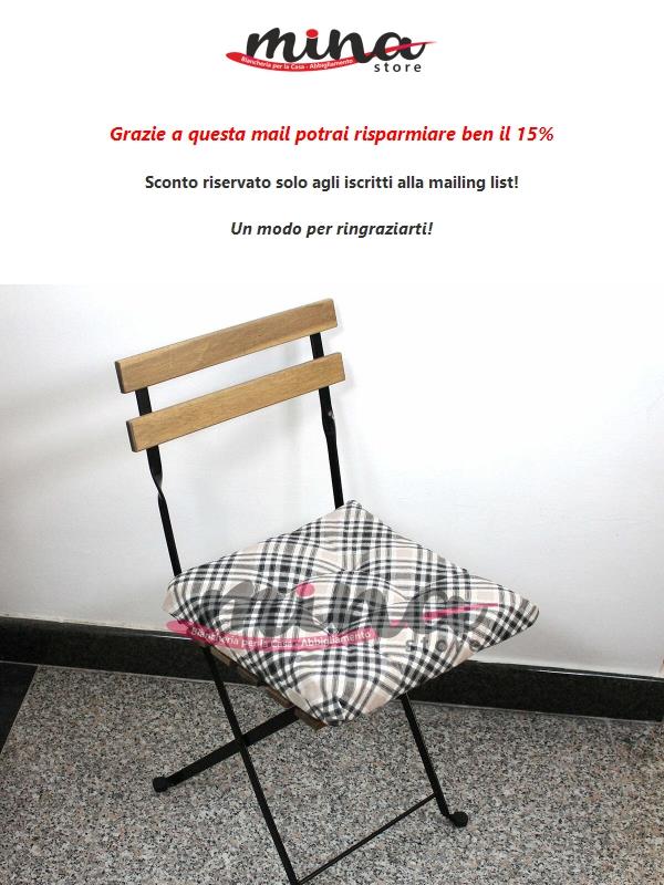 Regalino solo per le iscritte... -15% su TUTTI gli articoli!
