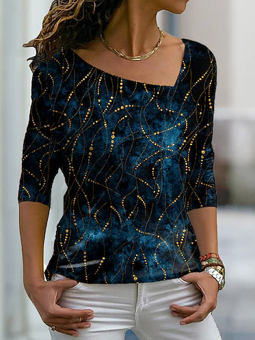 Polka Dots V Neck Shirts & To...
