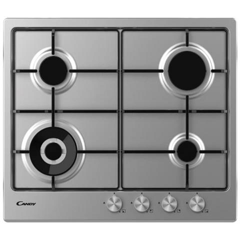 CANDY Piano Cottura CHW6BF4WPX a Gas 4 Fuochi Gas Colore Inox