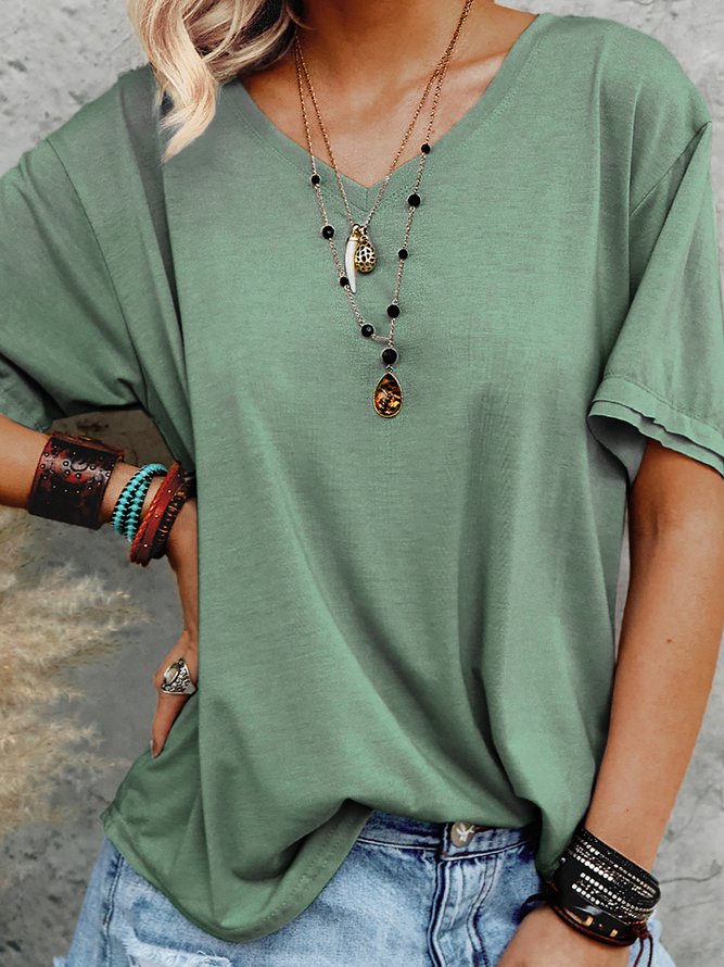 Short Sleeve V Neck Shirts & ...