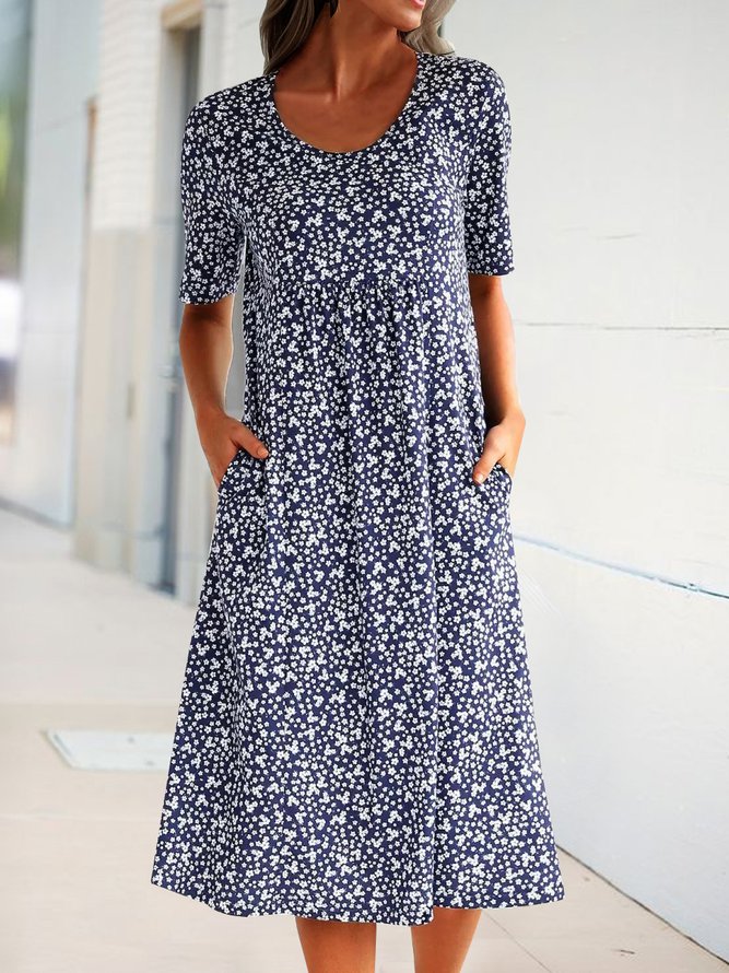 Short Sleeve H-lined Shift Dr...