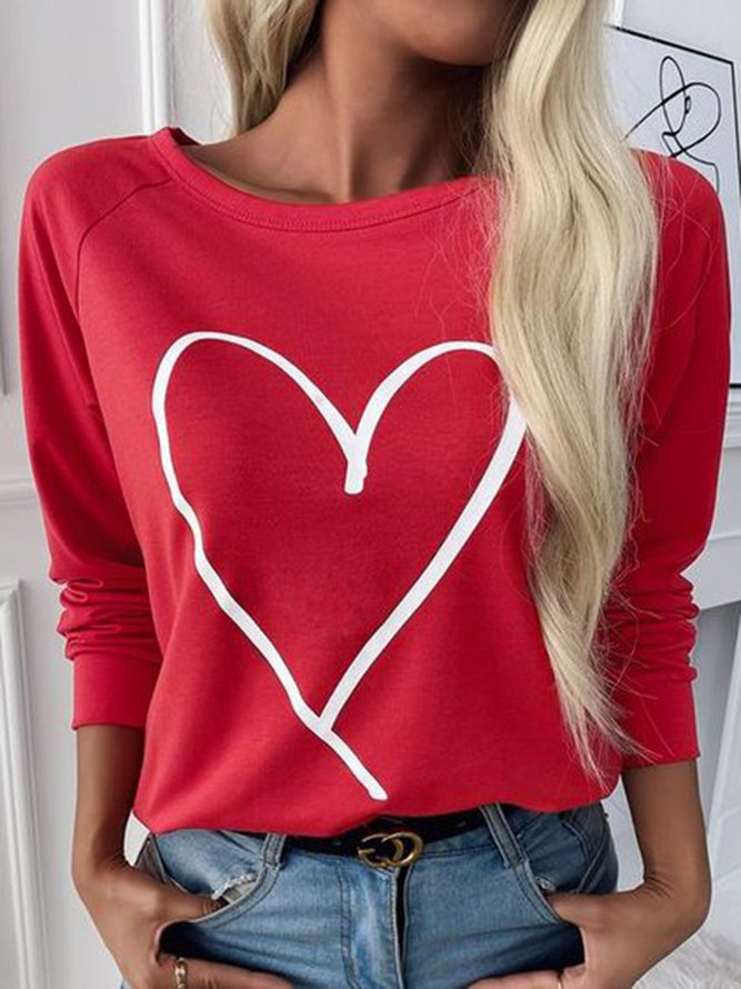 Loosen Heart Printed Shirts &...