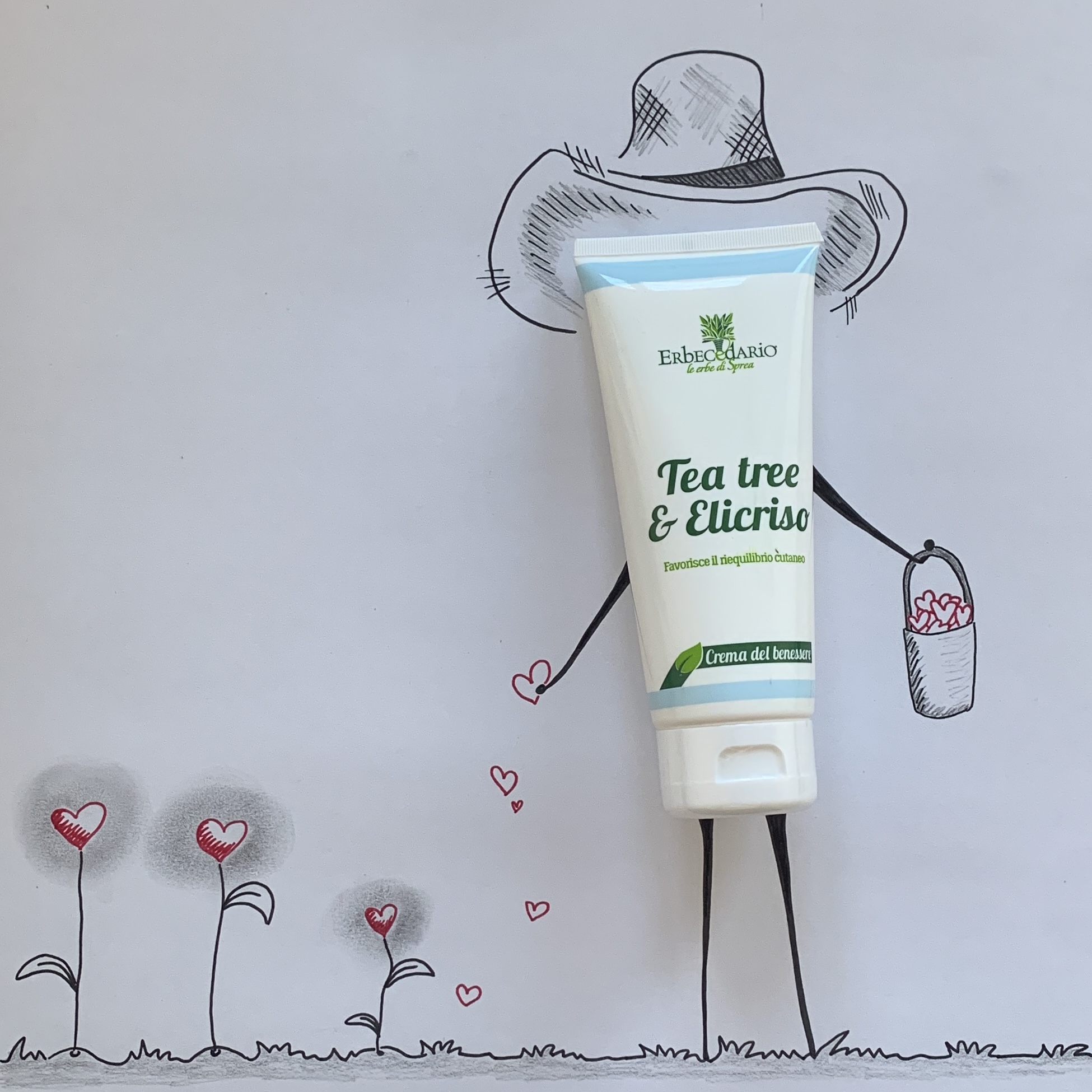 Crema del Benessere Tea Tree & Elicriso Erbecedario