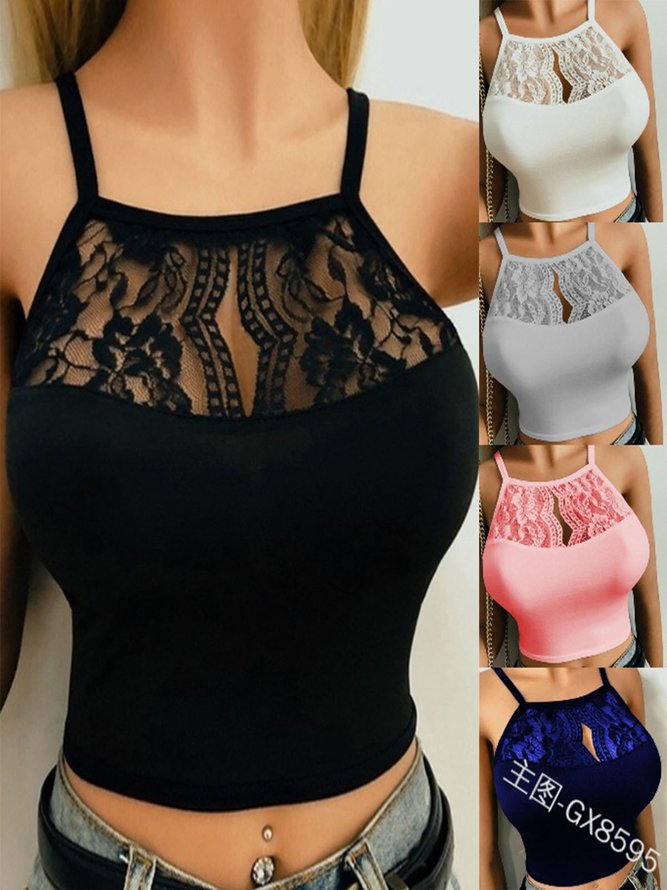Lace Sling Vest Tube Top Plus...