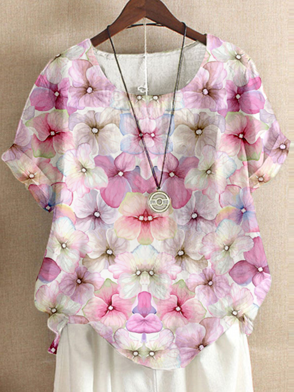 Linen Top Vacation Shirts & T...