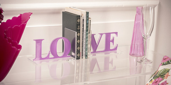 Iplex arredamento in plexiglas trasparente.