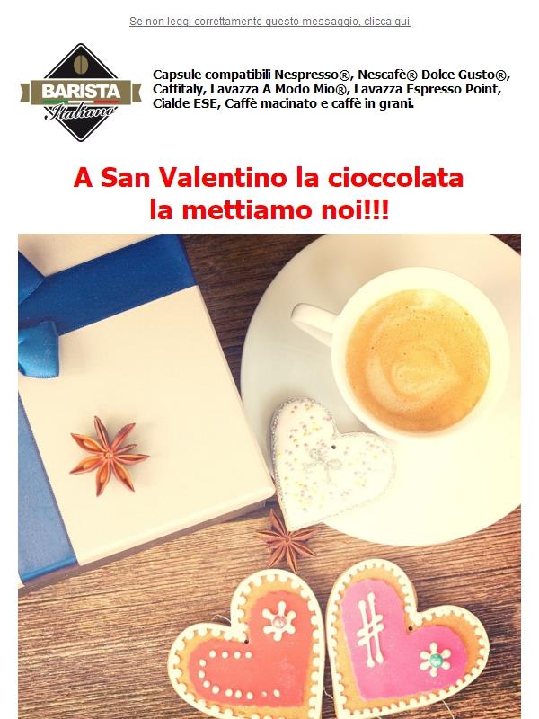 Acquista Barista Italiano e ricevi la cioccolata in omaggio!