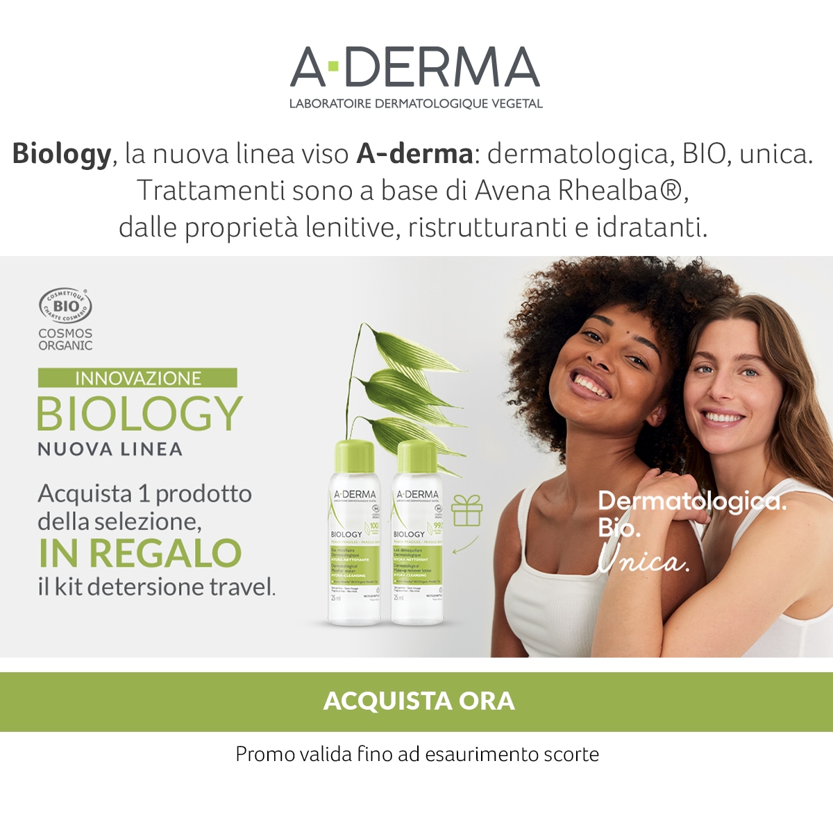 Biology A-Derma. In REGALO il kit detersione travel