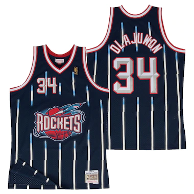 Houston Rockets Hakeem Olajuwon Hardwood Classics Road Swingman Jersey di Mitchell & Ness - Uomo