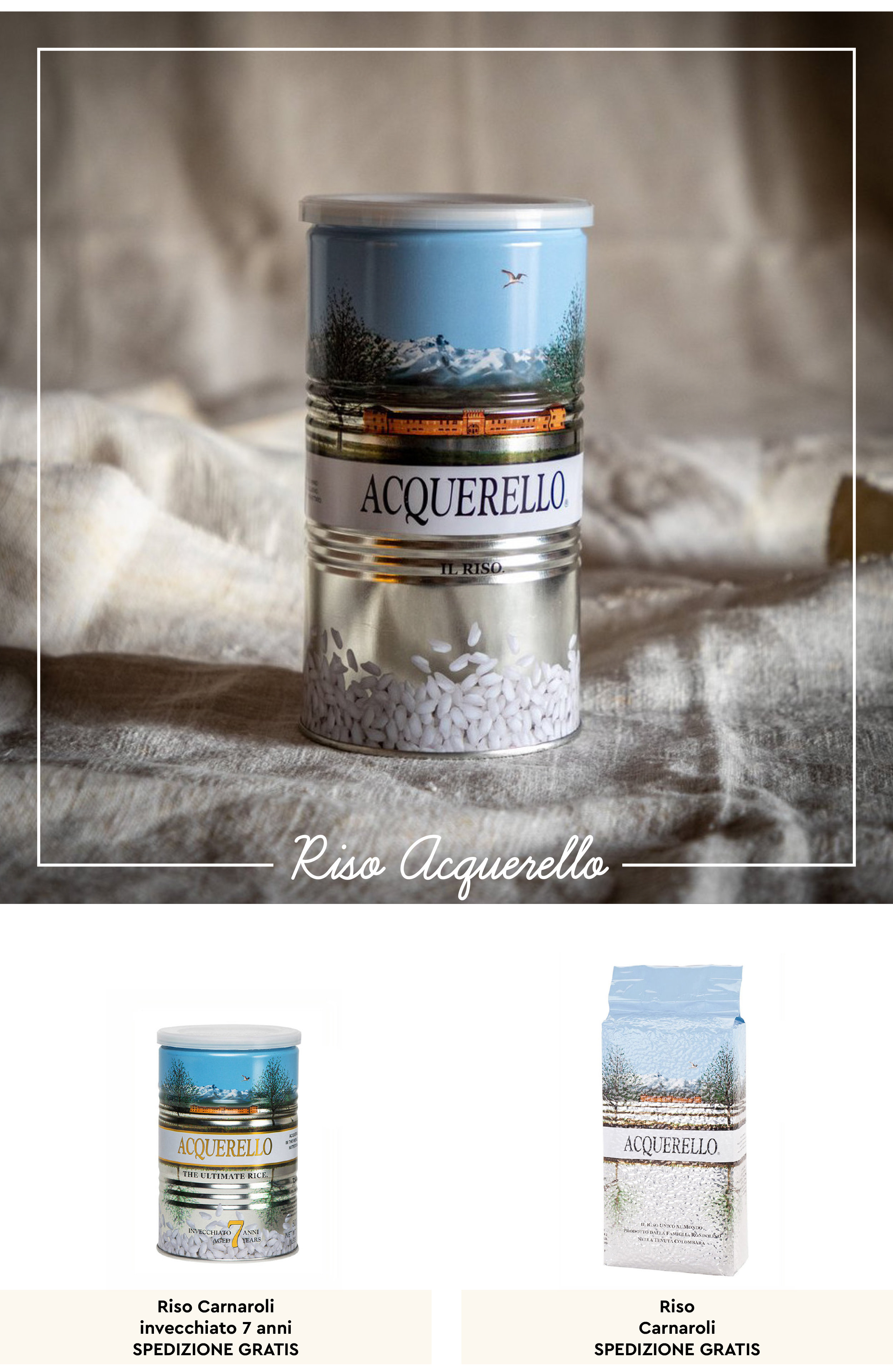 Riso Acquerello: riso Carnaroli superfino