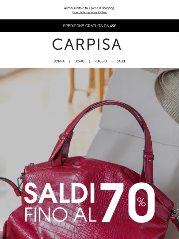 Saldi Carpisa: sconti di fine stagione fino al 70%!