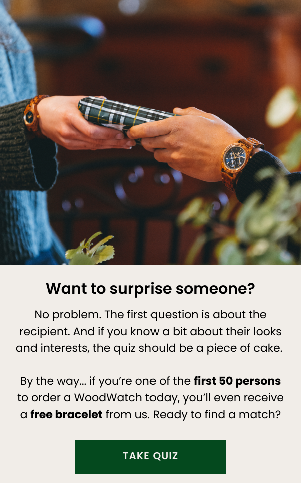 Want to surprise someone? No problem. The first question is about the recipient. And if you know a bit about their looks and interests, the quiz should be a piece of cake. 