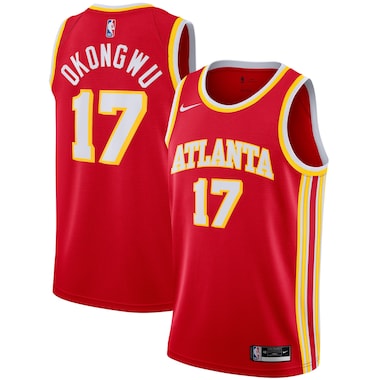 Atlanta Hawks Nike Icon Edition Swingman Jersey - Red - Onyeka Okongwu - Mens