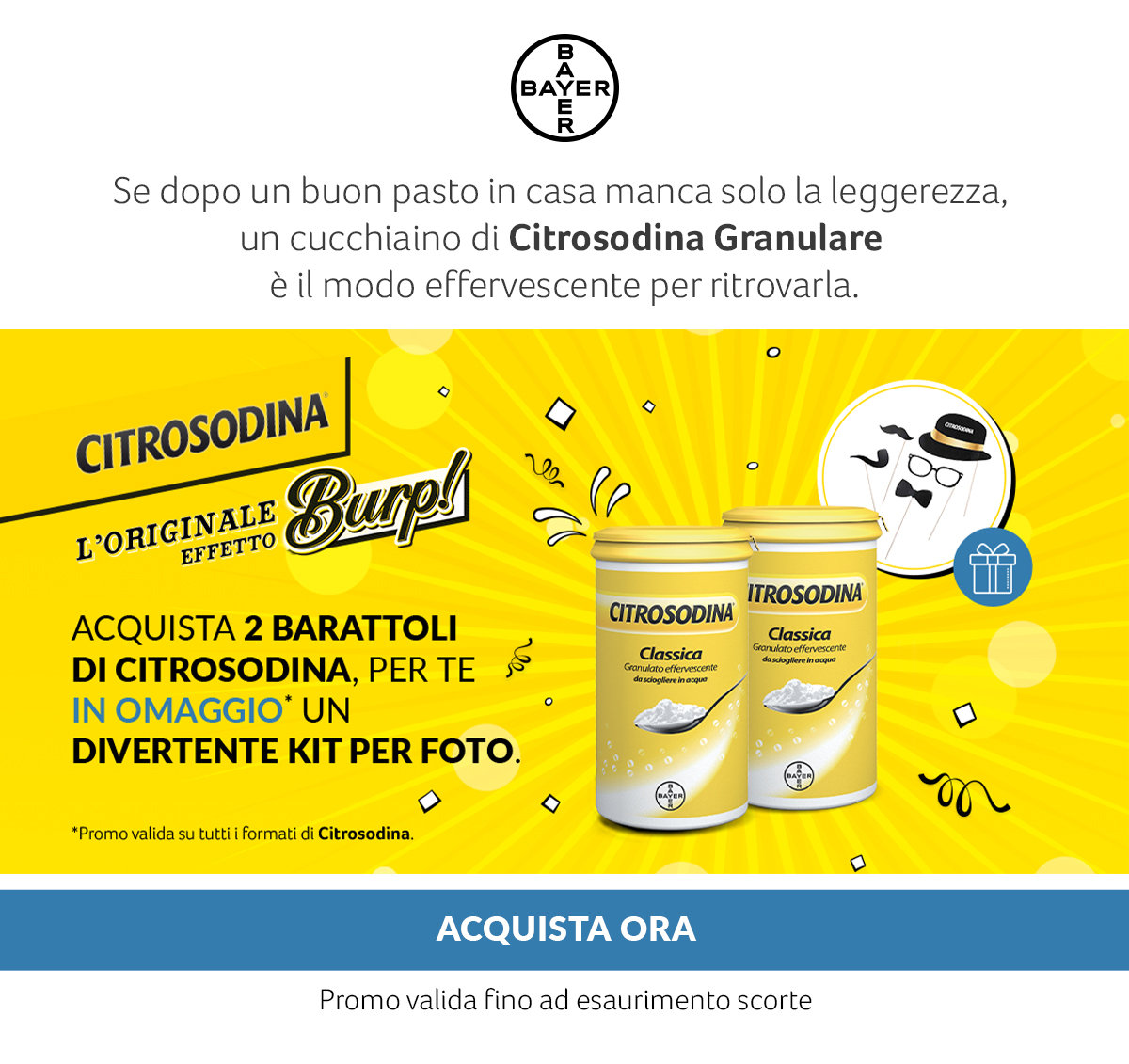 Citrosodina. In OMAGGIO Kit per foto