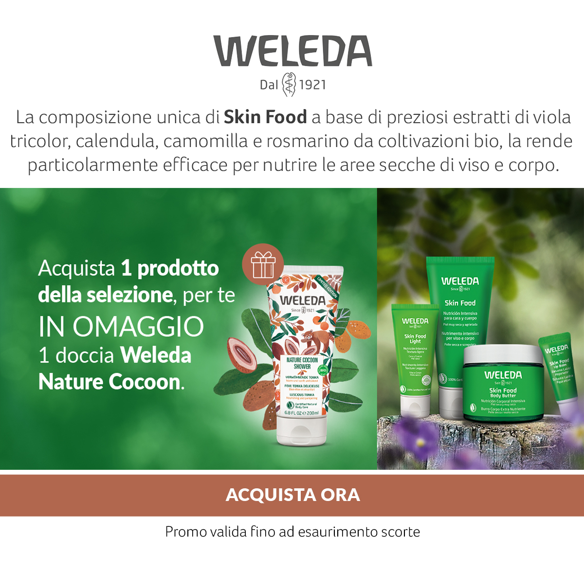Weleda. In OMAGGIO Doccia Nature Cocoon