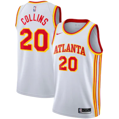 Atlanta Hawks Nike Association Edition Swingman Jersey - White - John Collins - Mens