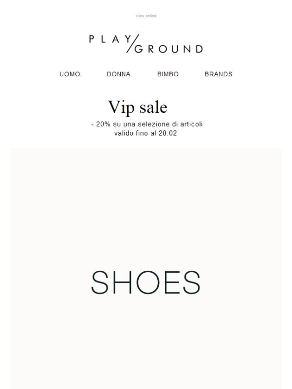PLAYGROUND | VIP SALE: 20% su una selezione di articoli